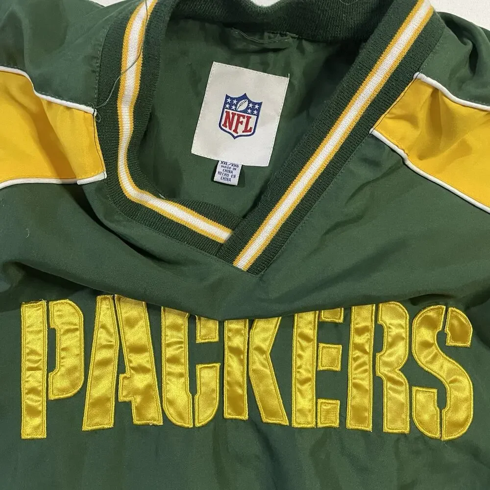 Vintage Green Bay Packers NFL Windbreaker Jacket G-III Pullover Mens XXL